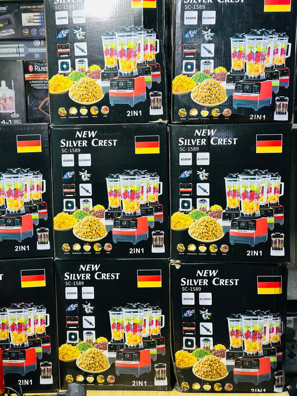 German Lot Imported 2L Powerful silver crest  2-in-1 Blender